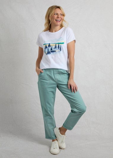 Weird Fish Blue Malorri Chino Trousers
