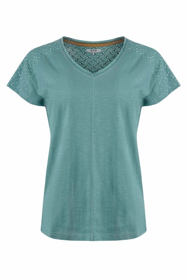 Weird Fish Blue Pernille Cutaway T-Shirt