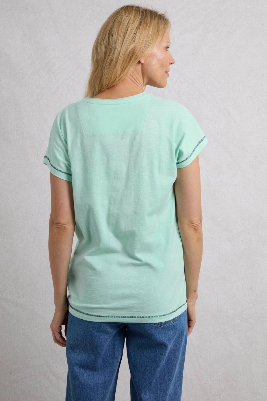 Weird Fish Green Beach Run Front Print Graphic T-Shirt