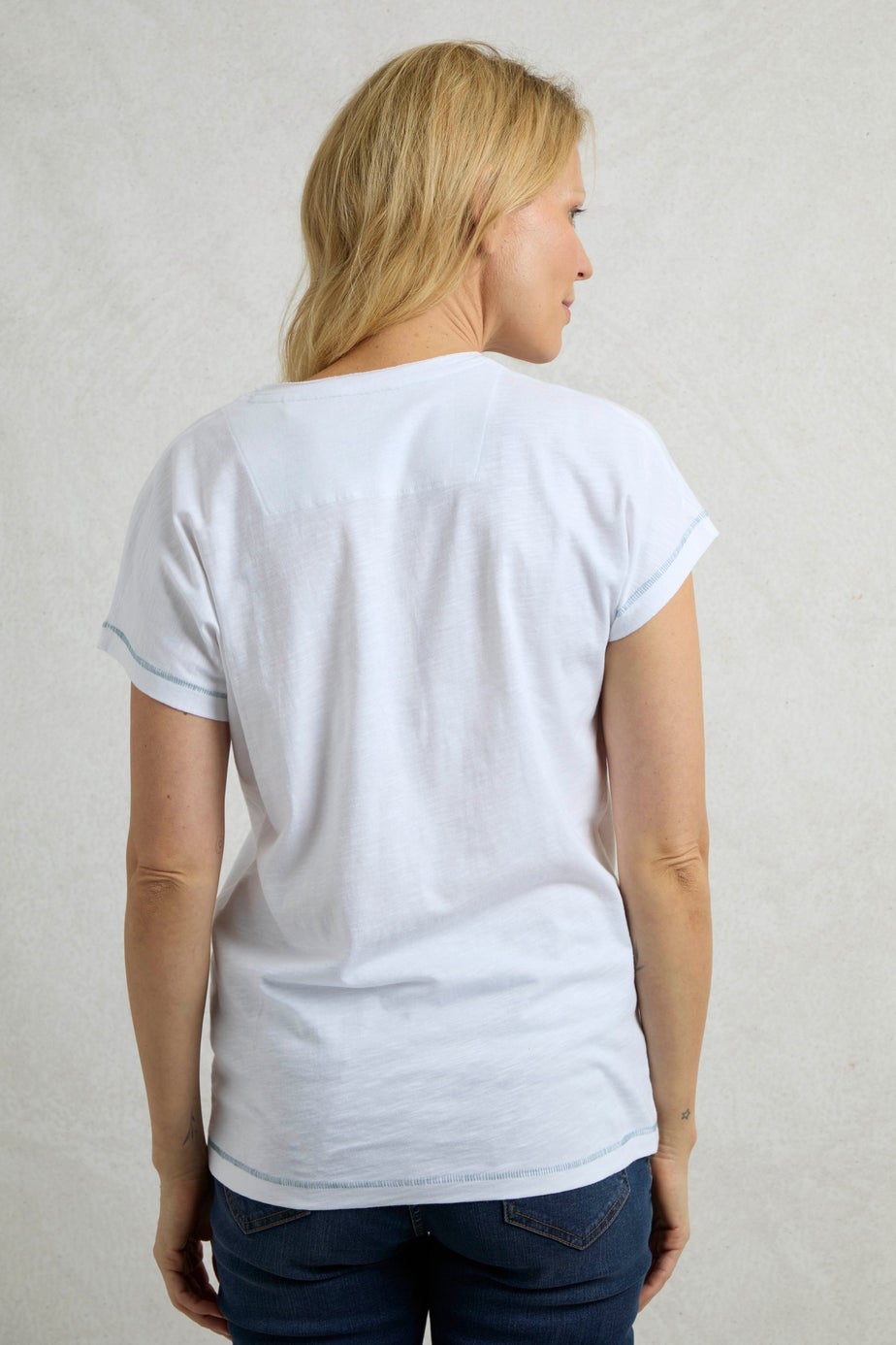 Weird Fish White Beach Run Front Print Graphic T-Shirt