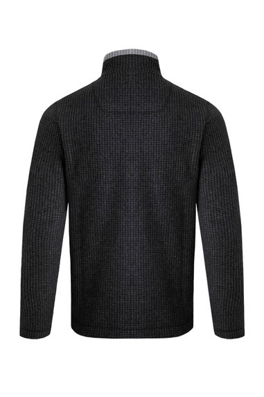 Weird Fish Black Shires Full Zip Grid Fleece