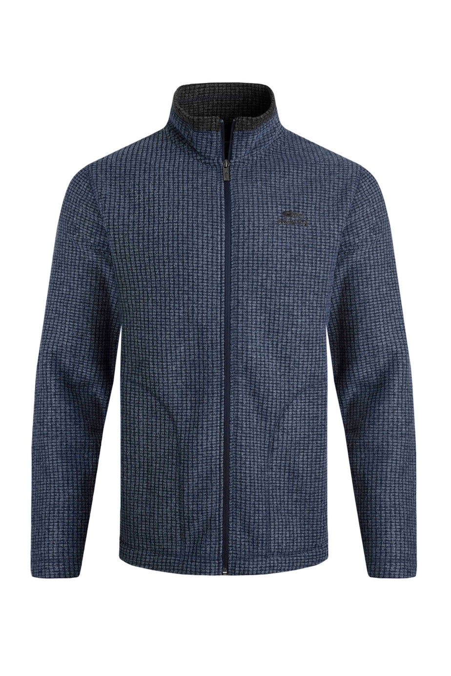 Weird Fish Navy Shires Full Zip Grid Fleece