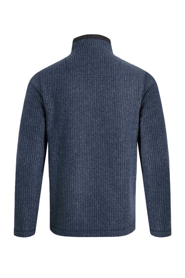 Weird Fish Navy Shires Full Zip Grid Fleece