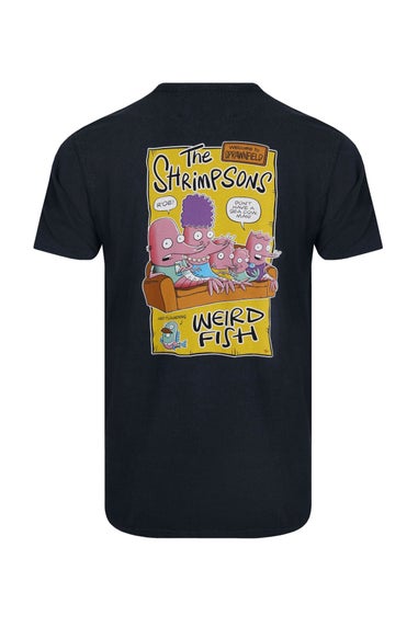 Weird Fish Navy Shrimpsons Back Print Artist T-Shirt
