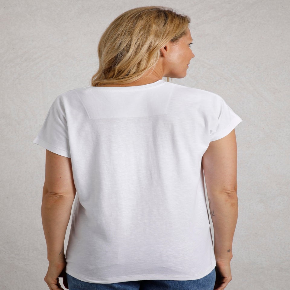 Weird Fish White Fly Free Slub Graphic T-Shirt