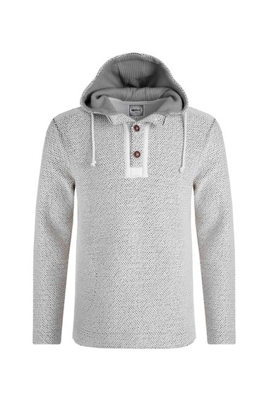 Weird Fish Cream Bakersfield Button Neck Macaroni Hoodie