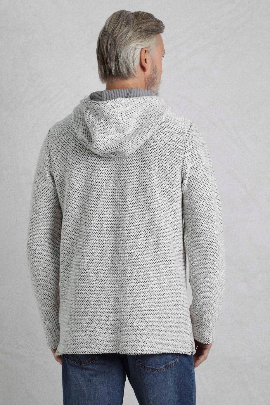 Weird Fish Cream Bakersfield Button Neck Macaroni Hoodie