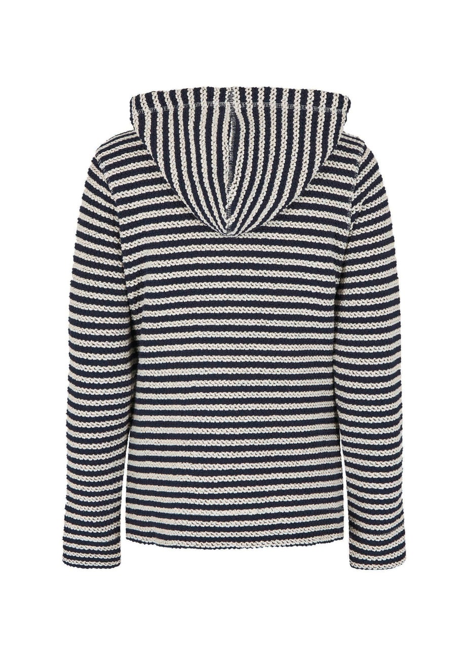 Weird Fish Cream Fisher Full Zip Stripe Macaroni Hoodie