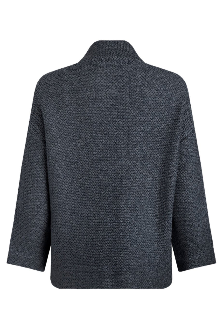 Weird Fish Navy Santosh Cropped Macaroni Kimono Cardigan