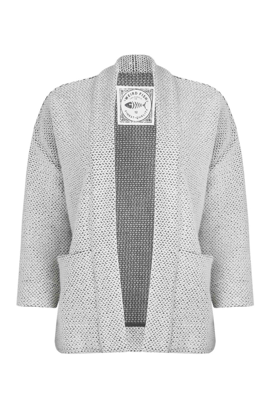 Weird Fish Cream Santosh Cropped Macaroni Kimono Cardigan