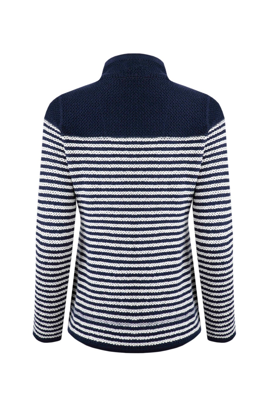 Weird Fish Navy Juliet 1/4 Zip Stripe Macaroni