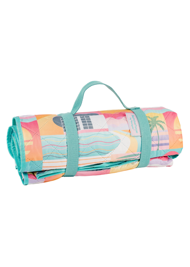 Summerhouse by Navigate Coconut Grove XL Quilted Picnic Blanket - Ocean Drive
