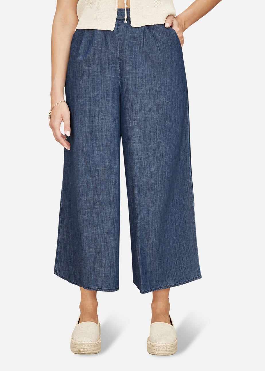 Yumi Blue Chambray Denim Culottes