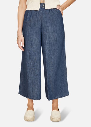 Yumi Blue Chambray Denim Culottes