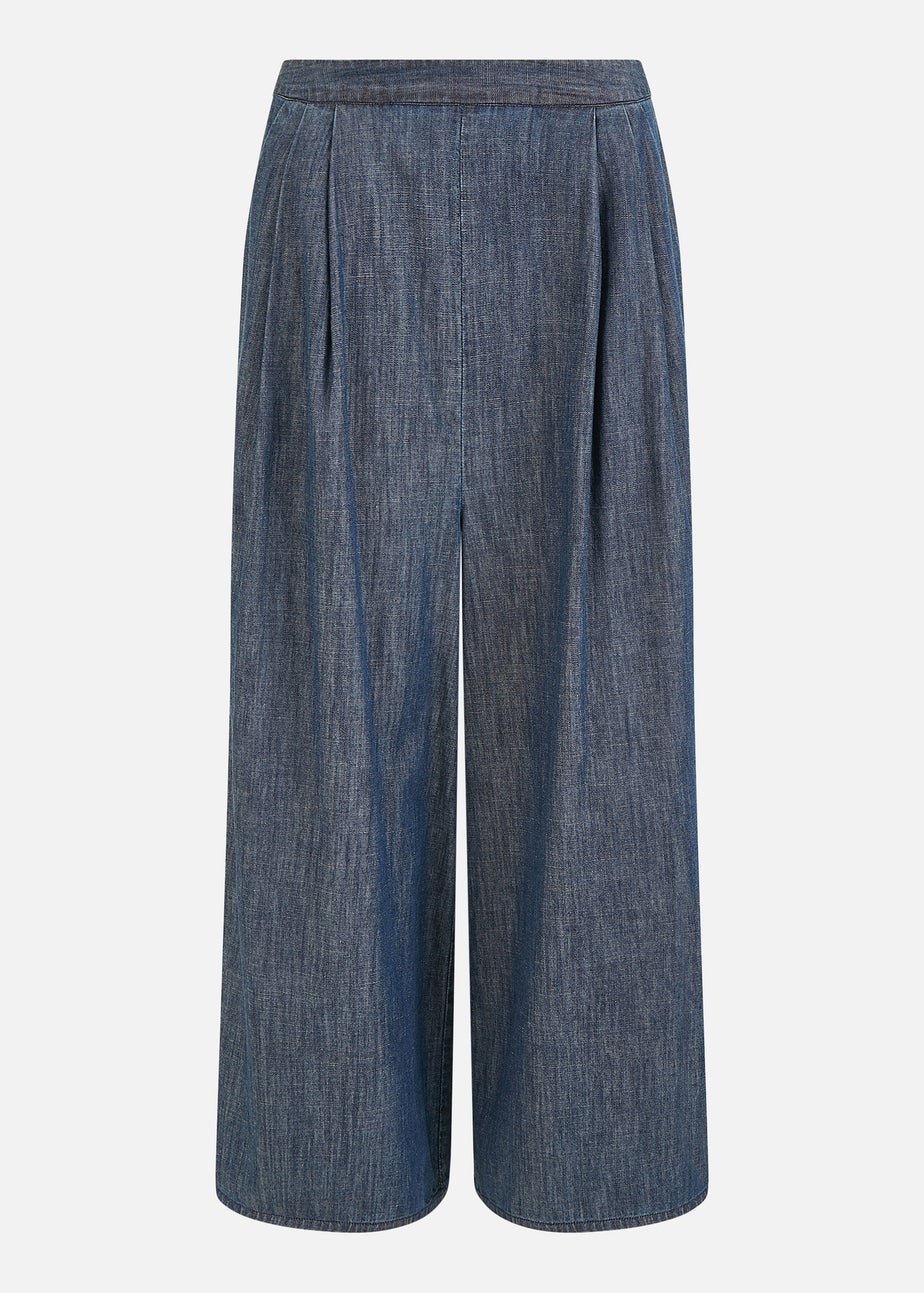 Yumi Blue Chambray Denim Culottes