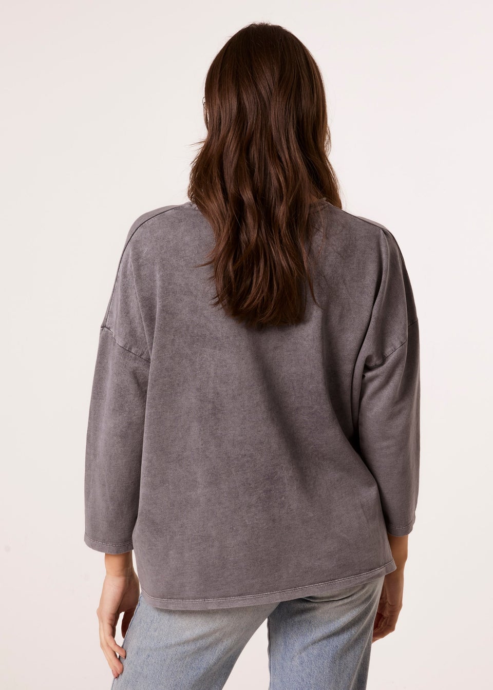 Blue Vanilla Grey Bow Sweatshirt