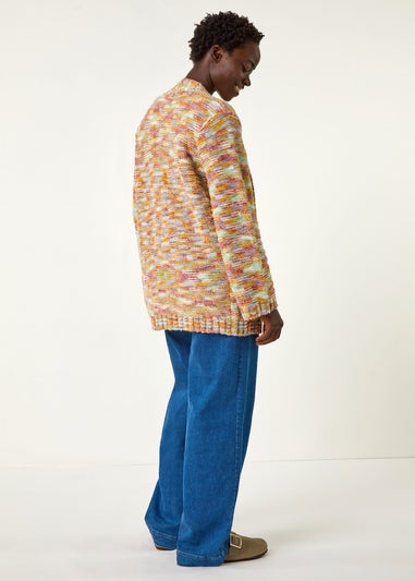 Roman Amber Purl Longline Knit Cardigan