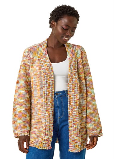 Roman Amber Purl Longline Knit Cardigan