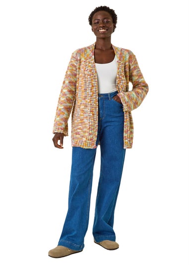 Roman Amber Purl Longline Knit Cardigan