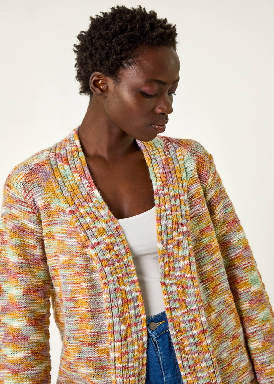 Roman Amber Purl Longline Knit Cardigan