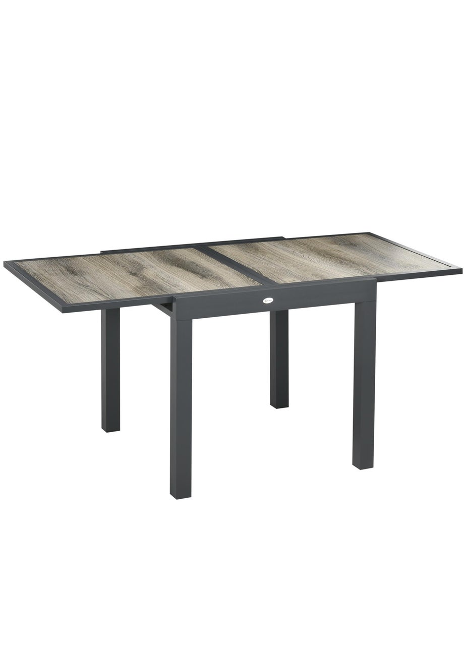 Outsunny Extendable Outdoor Dining Table Aluminium Rectangle Patio Table