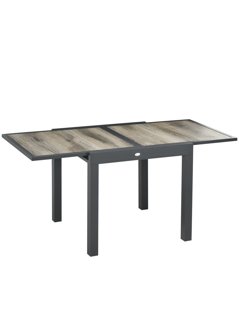 Outsunny Extendable Outdoor Dining Table Aluminium Rectangle Patio Table