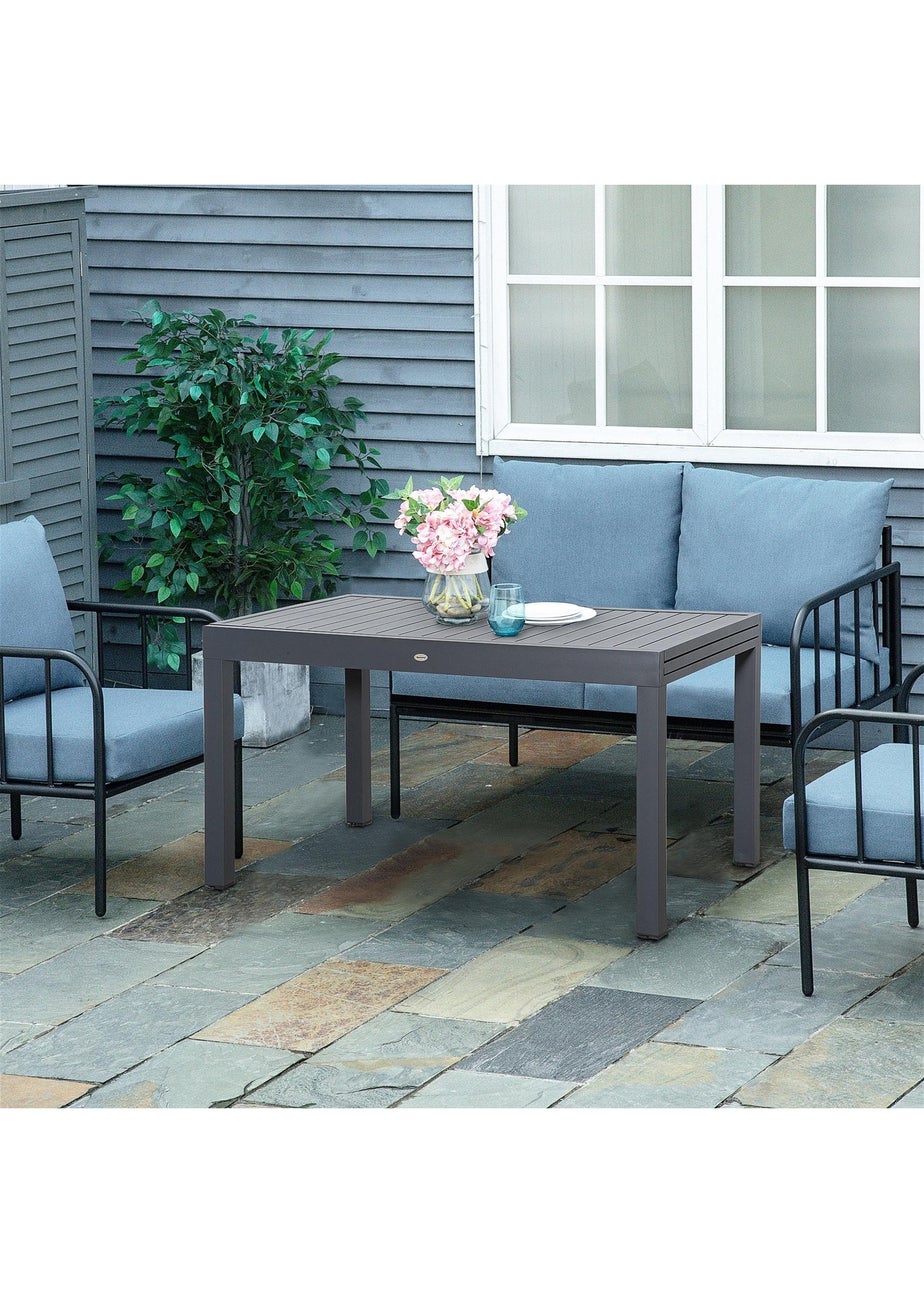 Outsunny Extendable Garden Table 10 Seater for Lawn Balcony & Backyard