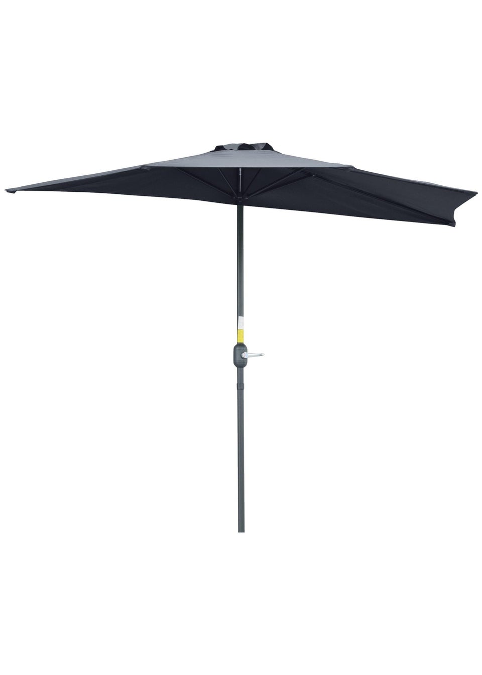 Outsunny Metal Frame Garden Furniture Parasol Half Round Umbrella