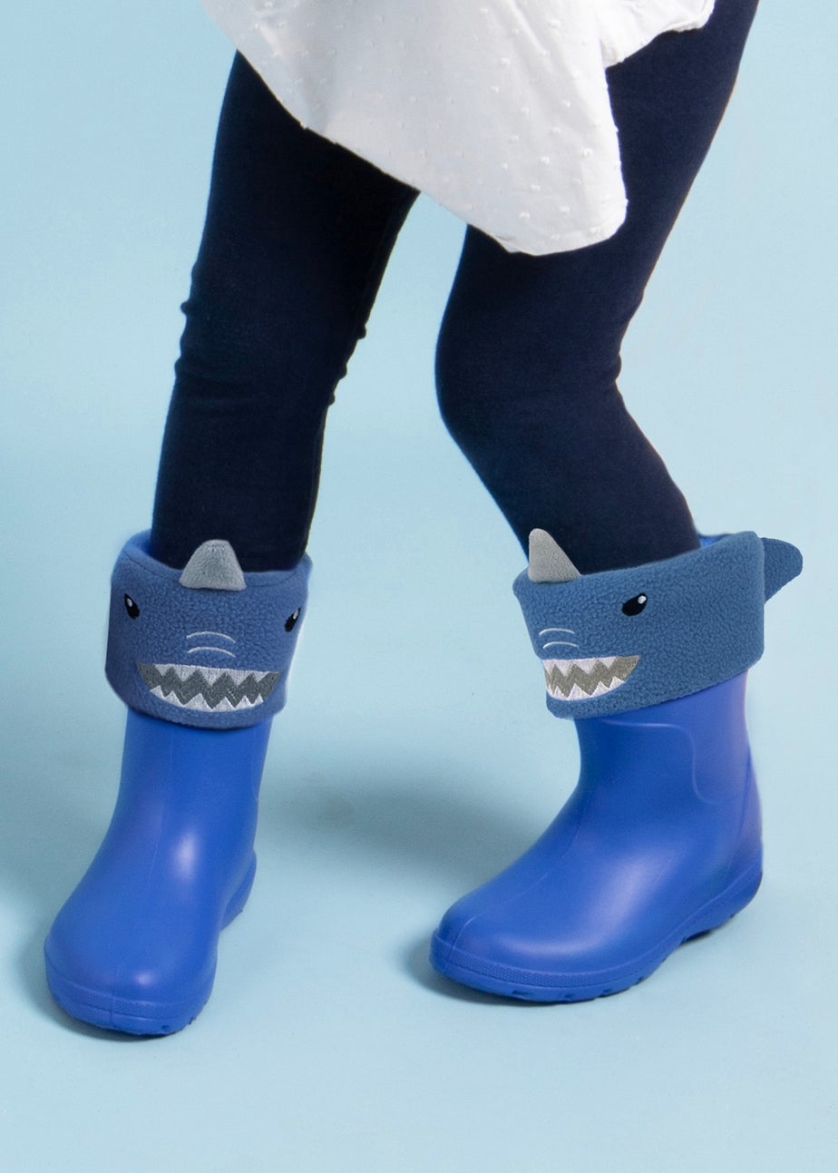 Totes Cirrus Blue Childrens Novelty Welly Liner