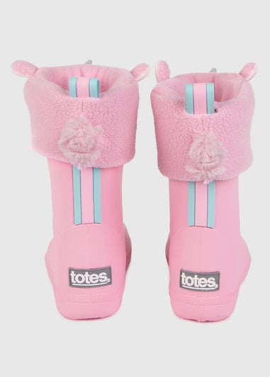 Totes Cirrus Pink Childrens Novelty Welly Liner