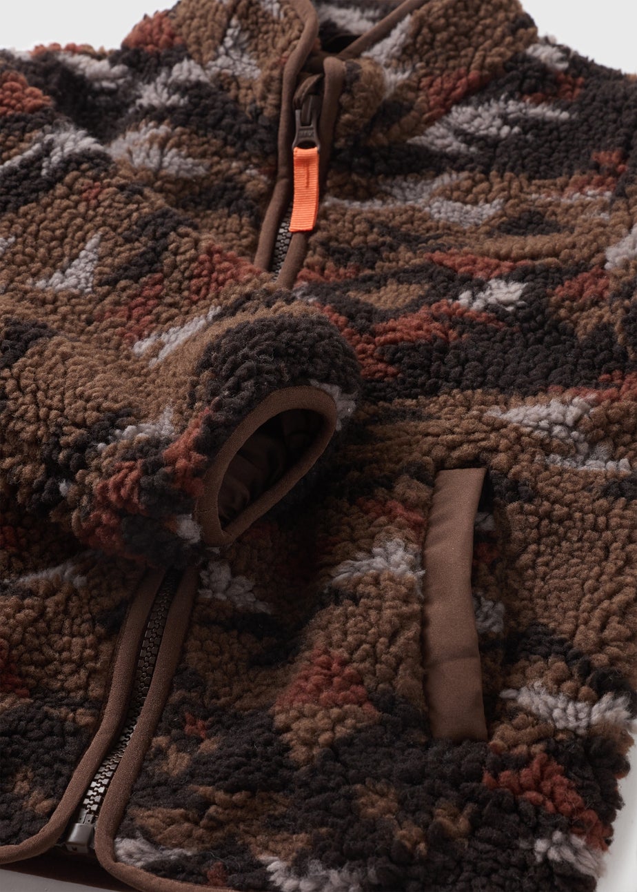 Boys Brown Aztec Borg Fleece (1-7yrs)