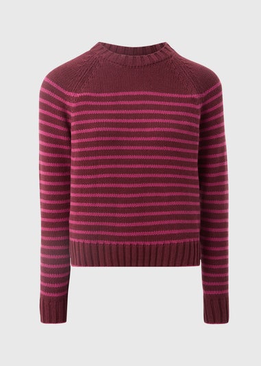 Burgundy Stripe Jumper