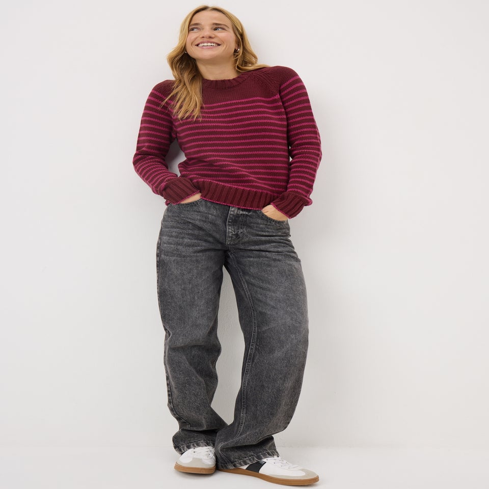 Burgundy Stripe Jumper