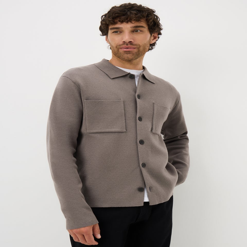 Stone Button Up Cardigan