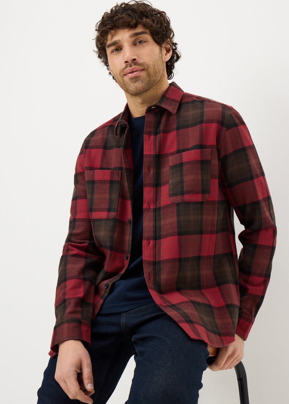 Burgundy Checked Grindle Shirt