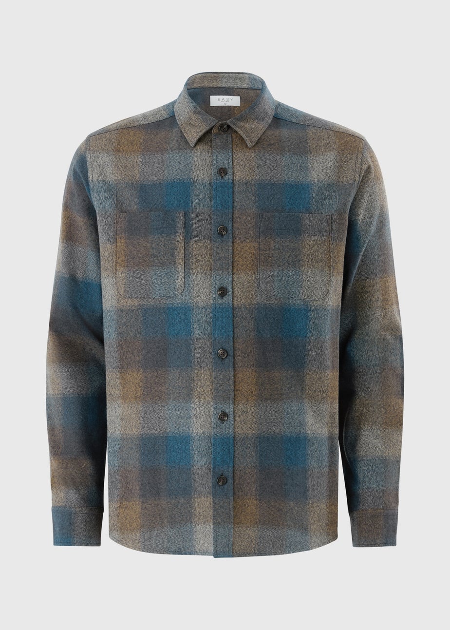 Navy Long Sleeve Grindle Checked Shirt