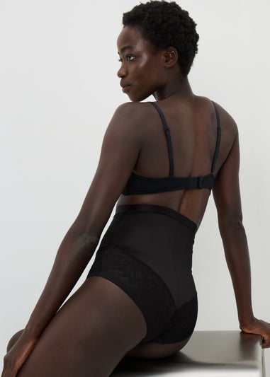 Black Firm Control Shaping Super High Waist Briefs