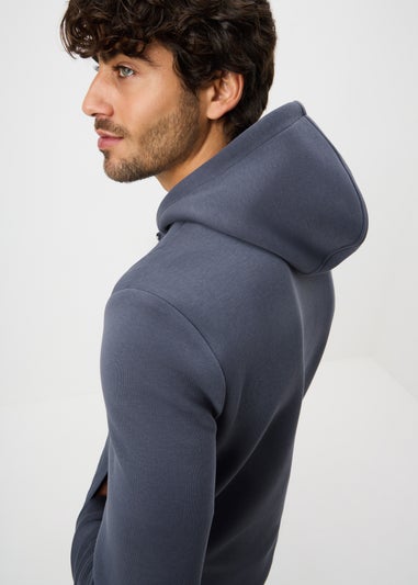 Navy Hybrid Zip Through Jacket