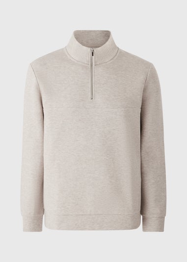 Beige Half Zip Jumper