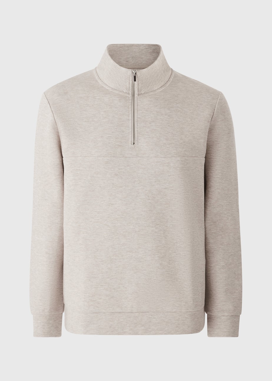 Beige Half Zip Jumper