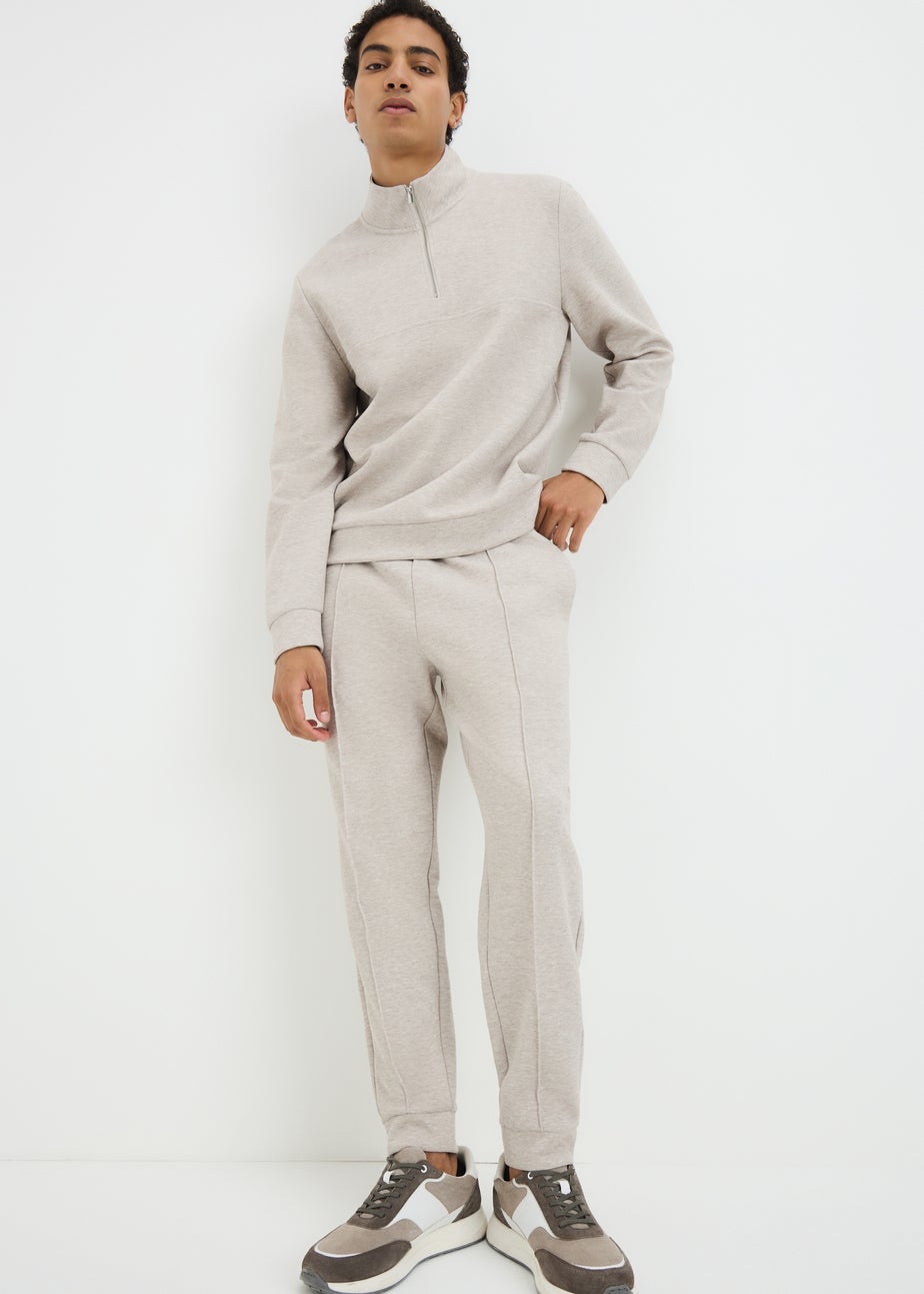 Beige Half Zip Jumper