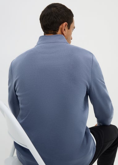 Blue Smart Half Zip Sweatshirt