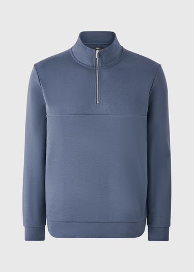 Blue Smart Half Zip Sweatshirt