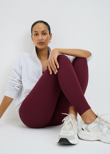 Burgundy Seamless Leggings