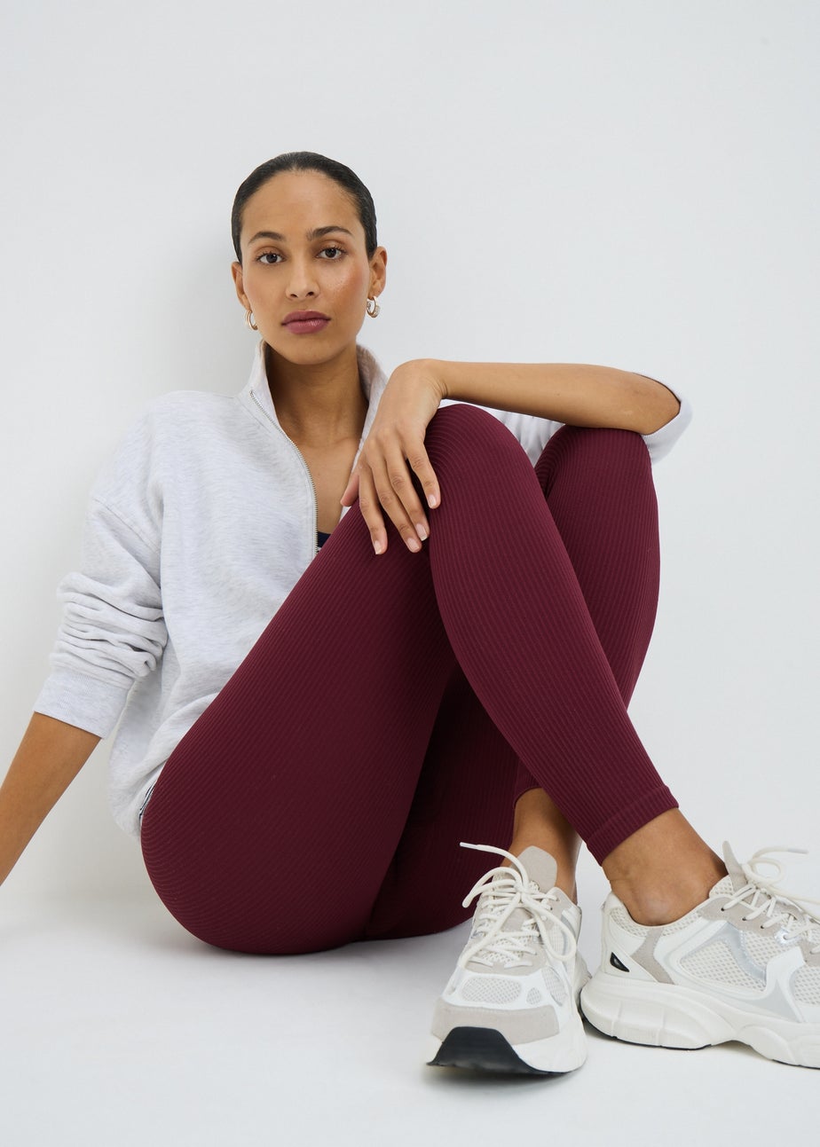 Burgundy Seamless Leggings