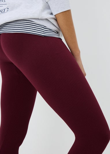 Burgundy Seamless Leggings