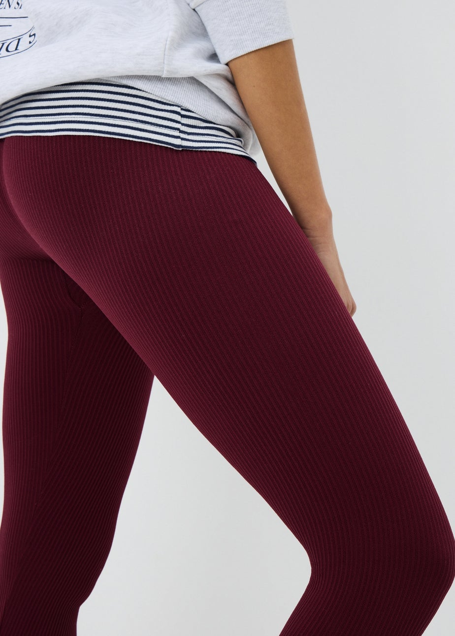 Burgundy Seamless Leggings