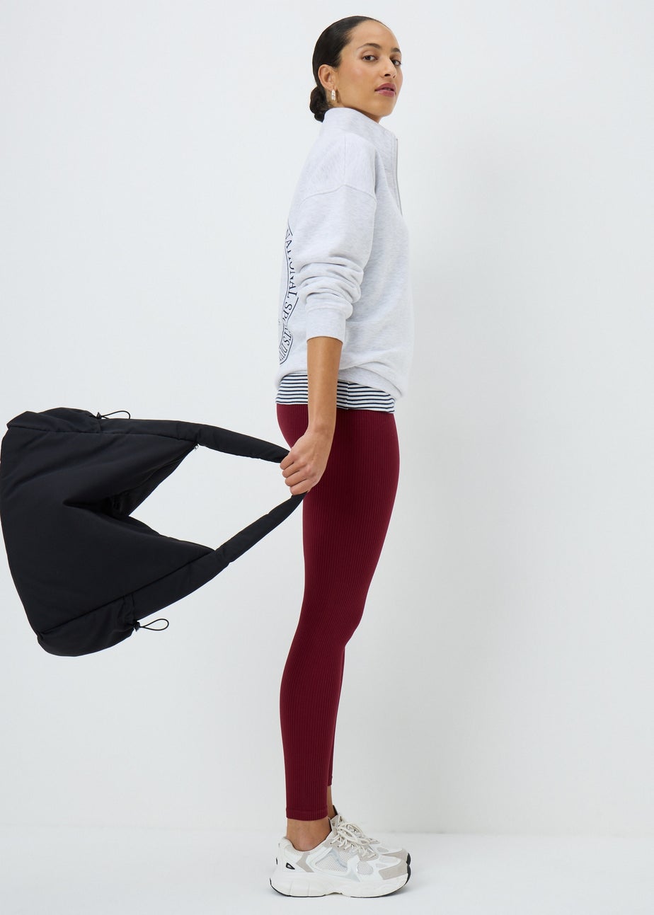 Burgundy Seamless Leggings