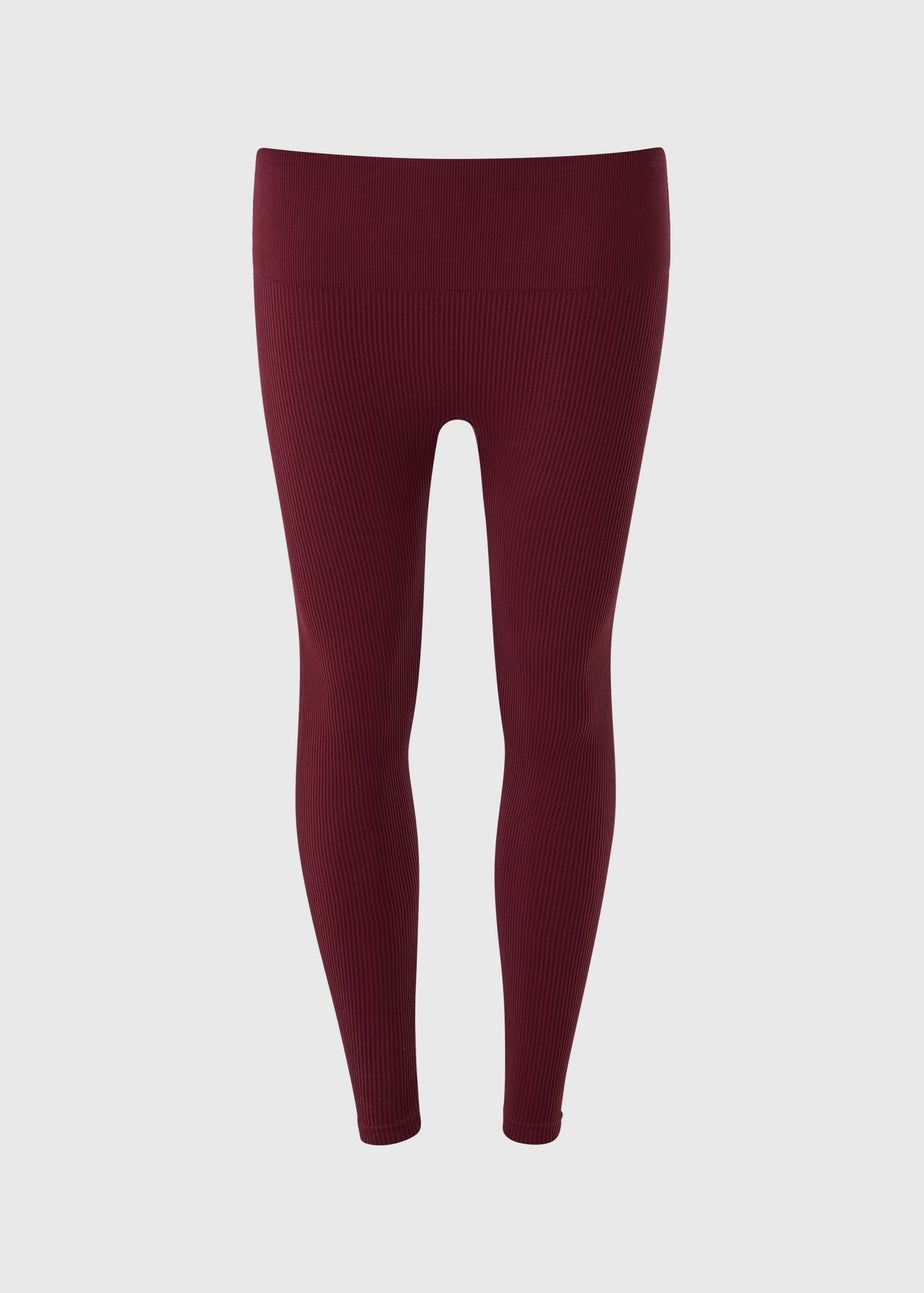 Burgundy Seamless Leggings