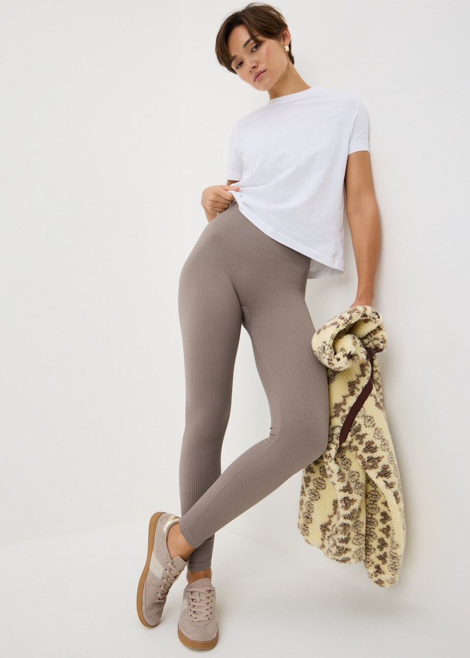 Beige Seamless Leggings